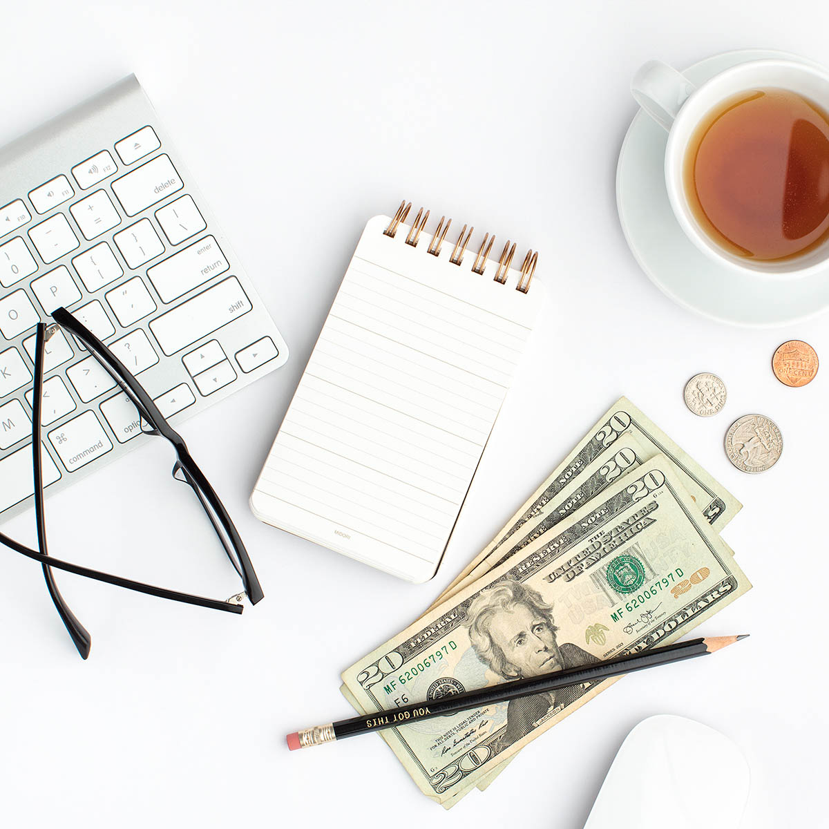 cash on entrepreneur desk